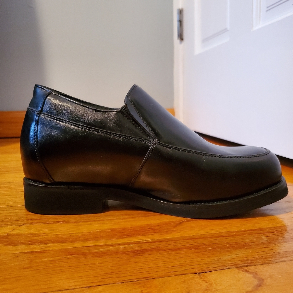 Men's Elevator Shoes Black Slip-On - Picture 3 of 6